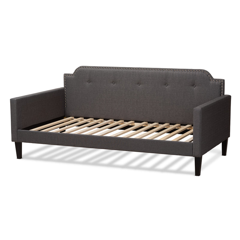 Packer Twin Size Sofa Daybed Modern Grey Fabric Upholstered Design for Versatile Living Spaces