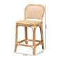 Adrena Counter Stool - Modern Bohemian Natural Brown Rattan Design for Stylish Decor and Comfortable Seating