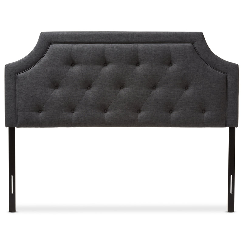 Mars Headboard - Modern and Contemporary Dark Grey Fabric