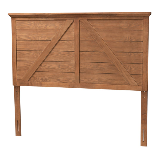 Yorick Classic Queen Size Headboard in Ash Walnut Finish, Elegant Wood Design for Timeless Bedroom Style