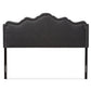 Nadeen Headboard - Modern and Contemporary Dark Grey Fabric