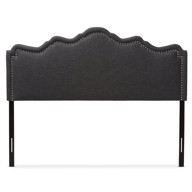 Nadeen Headboard - Modern and Contemporary Dark Grey Fabric