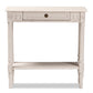 Ariella Console Table Country Cottage Farmhouse Style with 1 Drawer in White Finish