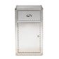 Serge Accent Storage Cabinet French Industrial Silver Metal 1-Door Design for Stylish Home Organization