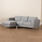 Mirian Sectional Sofa Modern Grey Fabric Upholstered Design with Left-Facing Chaise for Stylish Living Rooms