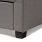 Tibault Queen Size Storage Bed Modern Grey Fabric Upholstered Design with Ample Under-Bed Storage