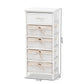 Madelia Storage Unit Modern White Finished Wood with 1 Drawer for Organized Living and Stylish Home Décor