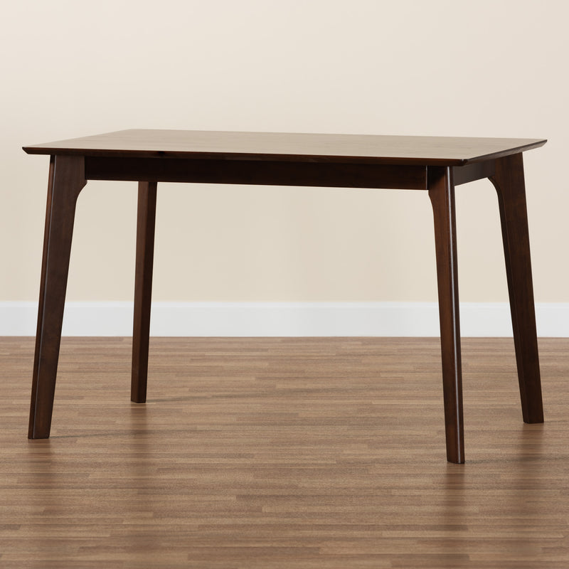 Seneca Dining Table Modern Contemporary Dark Brown Finished Wood Design for Stylish Dining Spaces