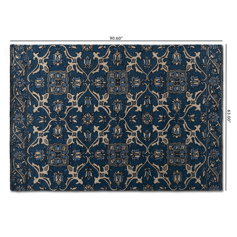 Panacea Area Rug - Modern Blue Hand-Tufted Wool Design for Chic Home Decor