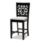 Devon Pub Dining Set Modern and Contemporary Grey Fabric Upholstered Espresso Brown Finished Wood 5-Piece