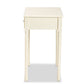 Mahler Classic Console Table White Finished Wood with 1 Drawer for Living Room or Entryway Storage