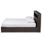 Blaine Queen Size Platform Storage Bed - Modern Dark Brown Wood with 6 Drawers for Organized Bedroom Storage