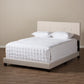 Hampton Bed - Modern and Contemporary Light Beige Fabric Upholstered