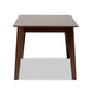 Seneca Dining Table Modern 59-Inch Dark Brown Finished Wood Design for Stylish Dining Spaces