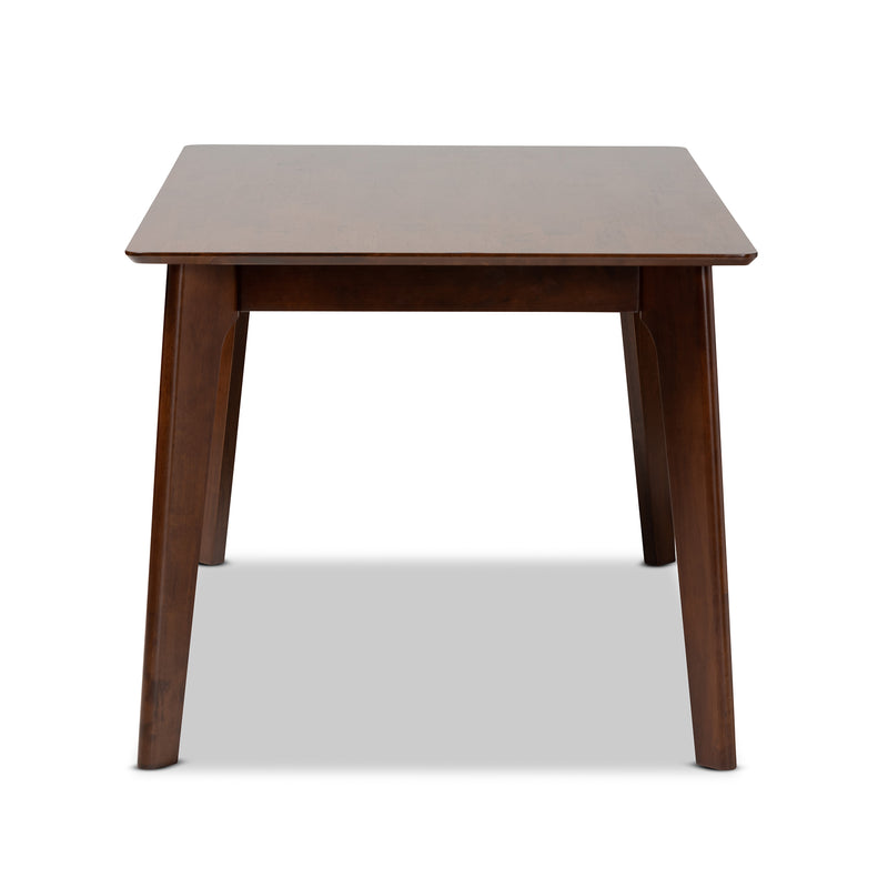 Seneca Dining Table Modern 59-Inch Dark Brown Finished Wood Design for Stylish Dining Spaces