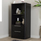 Carlingford Bookcase Modern Espresso Brown Finished Wood 2-Drawer Storage Solution for Home or Office