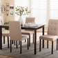 Andrew Dining Set Modern and Contemporary 5-Piece Beige Fabric Upholstered Grid-tufting