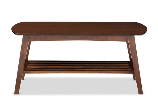 Sacramento Coffee Table Mid-century Modern Scandinavian Style Dark Walnut Finish