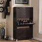 Simms Shoe Cabinet Dark Brown Modern