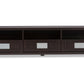 Gerhardine TV Cabinet Dark Brown Wood 63-Inch with 3 Drawers