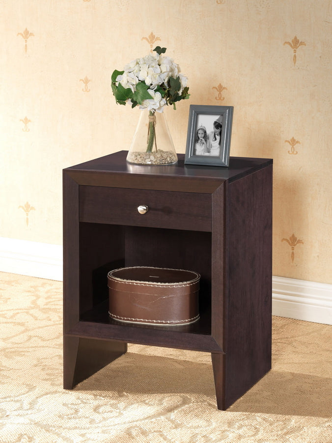 Leelanau Brown Modern Accent Table and Nightstand for Stylish Living Room and Bedroom Decor