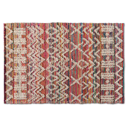 Graydon Area Rug - Modern Multi-Colored Handwoven Fabric Blend for Chic Home Decor