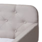 Camelia Sofa Daybed - Modern and Contemporary Beige Fabric Upholstered Button-Tufted with Roll-Out Trundle Guest Bed