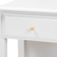 Naomi Nightstand Classic White Finished Wood 1-Drawer Bedroom Furniture for Stylish Storage and Organization