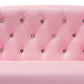 Gemma Kids Loveseat Modern Pink Faux Leather 2-Seater Sofa for Children