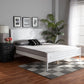 Daniella Full Size Platform Bed in Modern White Finished Wood for Stylish Bedroom Decor