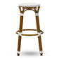 Joelle Bistro Bar Stool Classic French Indoor and Outdoor Grey and White Bamboo Style