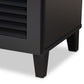 Coolidge Shoe Storage Cabinet Modern and Contemporary Dark Grey Finished 5-Shelf Wood with Drawer