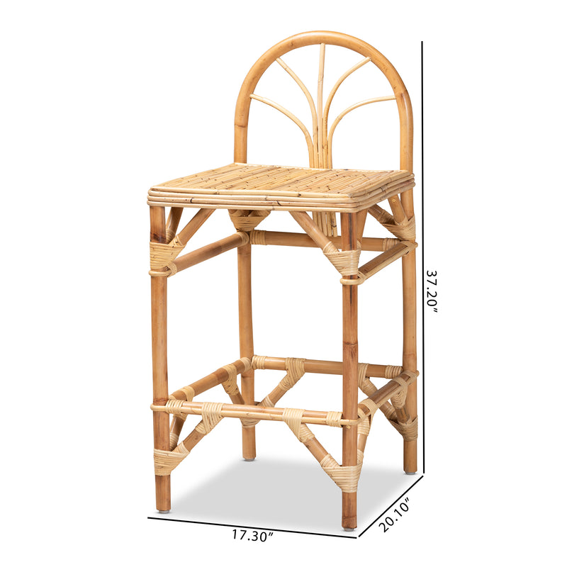 Seville Rattan Counter Stool Modern and contemporary design with natural finish for stylish home decor.