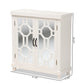 Carlena Sideboard - Modern White Wood Storage Cabinet with Mirrored Glass, 2-Door Design for Dining or Living Room