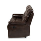 Byron Reclining Sofa Modern Dark Brown Faux Leather Upholstered 3-Seater Couch for Living Room Comfort and Style