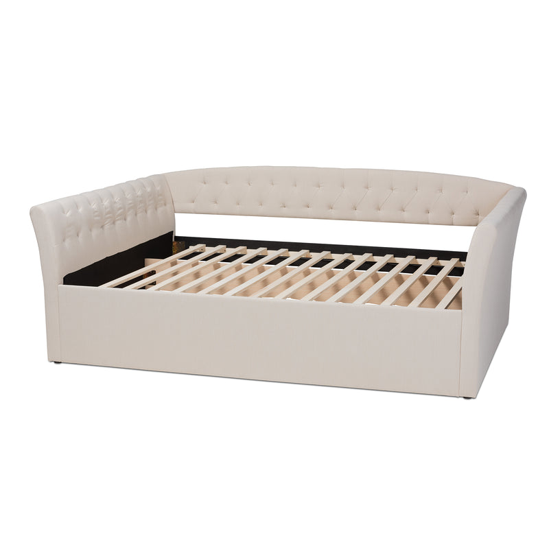 Delora Daybed - Modern and Contemporary Beige Fabric Upholstered