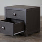 Espresso Silverstone Nightstand - Modern Bedroom Furniture with Sleek Design and Practical Storage Solutions