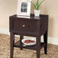 Gaston Brown Modern Accent Table and Nightstand Stylish Design for Living Room and Bedroom Decor