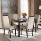 Daveney 5-Piece Dining Set in Modern Cream Faux Leather for Stylish Dining Rooms