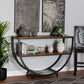 Blake's Console Table Rustic Industrial Style Antique Black Finish Distressed Wood Design