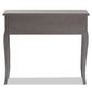 Capucine Console Table Antique French Country Style Gray Wood 2-Drawer Design for Living Room or Entryway Storage