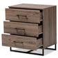 Daxton Storage Chest - Modern Rustic Oak Finished Wood with 3 Drawers for Stylish Organization