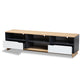 Reed Mid-Century Modern 2-Drawer Wood TV Stand in Multicolor with Storage and Stylish Design