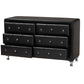 Luminescence Dresser - Black Faux Leather Upholstered