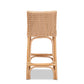 Athena Rattan Counter Stool - Modern Contemporary Design with Natural Finish for Stylish Home Decor