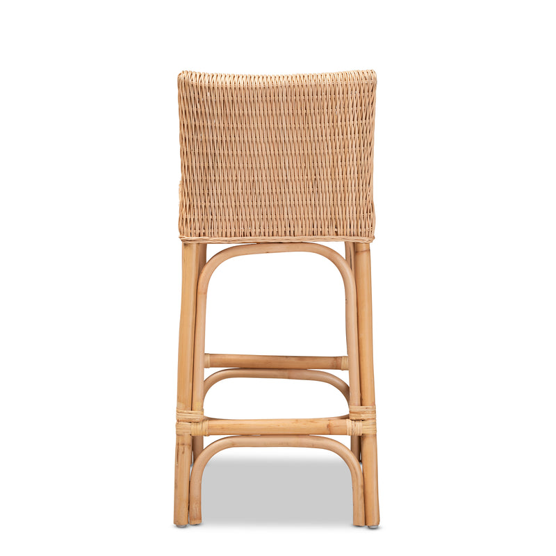 Athena Rattan Counter Stool - Modern Contemporary Design with Natural Finish for Stylish Home Decor