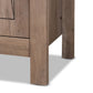 Derek Shoe Cabinet - Modern Rustic Oak Finished Wood with 3 Doors for Stylish Storage Solutions