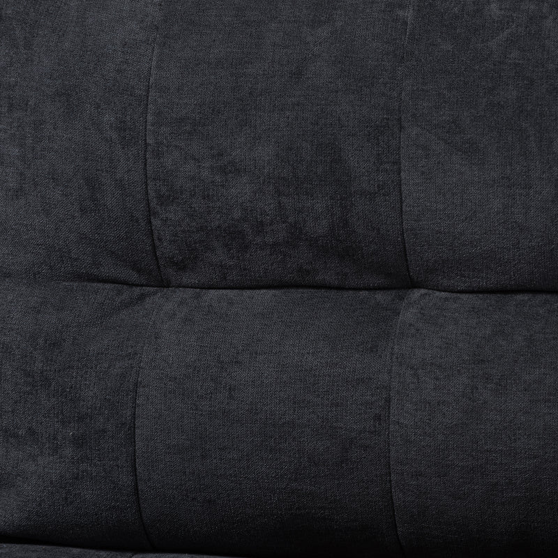 Mireille Sectional Sofa Modern and Contemporary Dark Grey Fabric Upholstered