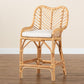 Arween Modern Bohemian Rattan Counter Stool in Natural Brown - Stylish Seating for Kitchens, Bars, and Dining Spaces