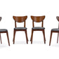 Sumner Mid-Century Dining Set - 5-Piece Walnut Brown Furniture Collection for Modern Homes